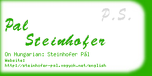 pal steinhofer business card